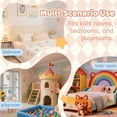thumbnail image 4 of Mirightone Full Size Montessori Bed with Headboard and Footboard, Wood Full Bed Frame with Rails for Girls Boys, Pink, 4 of 10