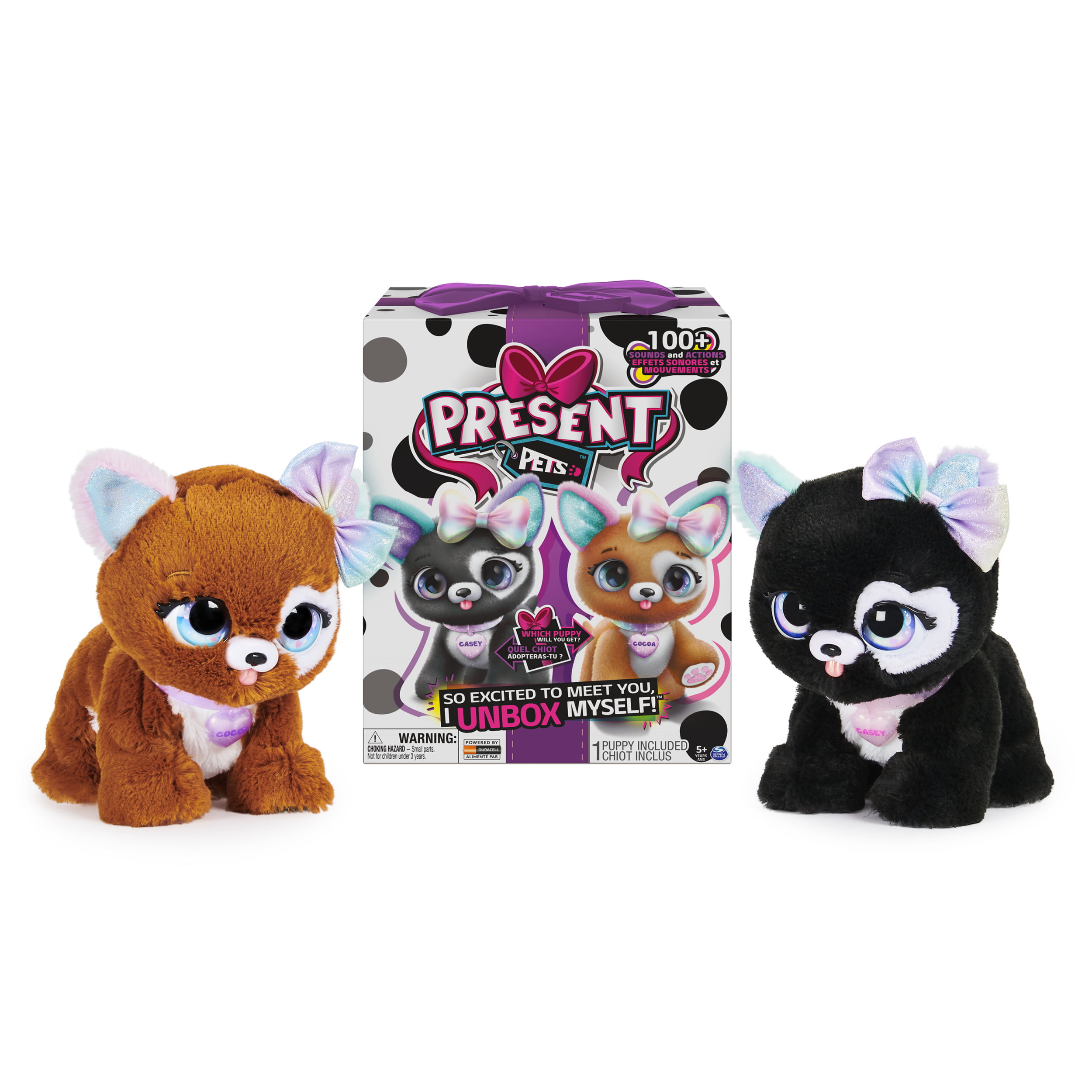 Present Pets Glitter Puppy Interactive Plush Pet Toy With Over 100 Sounds and a for sale online