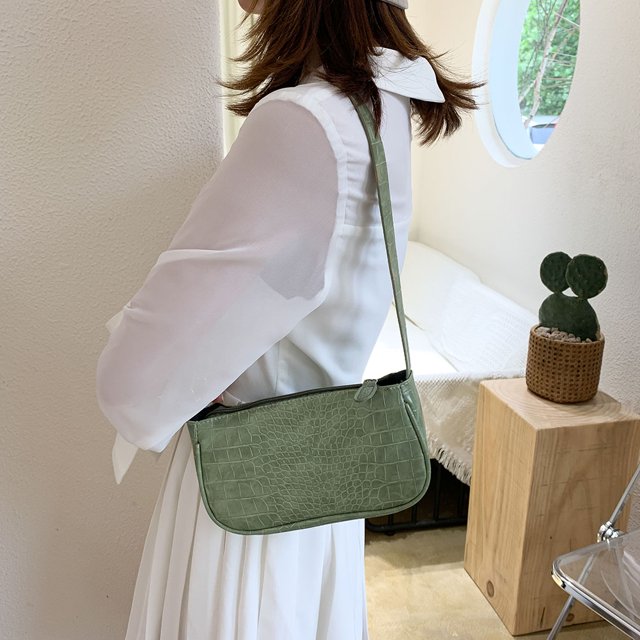 Bolsa de mano de cuero informal para mujer de compras para mujer con diseño de cocodrilo JShteea Para Estrenar