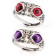 thumbnail image 1 of Anillo de búho encantador a la moda Vintage para hombre y mujer, anillo de búho de ojos azules de Metal, anillos de búho con ojos de gato bonitos vívidos, anillo creativo ajustable Gao Jinjia LED, 1 of 2