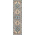 thumbnail image 2 of Unique Loom Outdoor Traditional Collection Area Rug - Wisdom (2'  x 8' Runner Blue/Ivory), 2 of 9