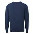 thumbnail image 3 of Men's Cutter & Buck Navy Los Angeles Chargers Throwback Logo Lakemont Tri-Blend V-Neck Pullover Sweater, 3 of 3