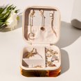 thumbnail image 6 of Thanksgiving Pumpkin Leaves Travel Portable Square Decorative Box Jewelry Stand: All-in-One Earring Holder, Ring Keeper, Necklace & Bracelet Organizer - Storage Box for Girls and Women, 6 of 6