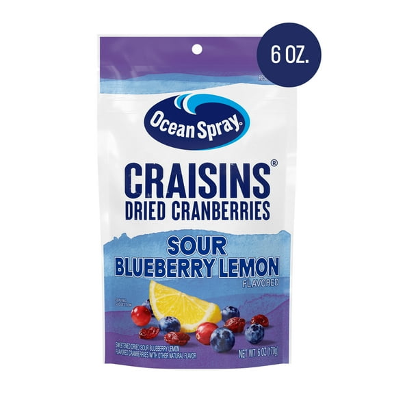 Ocean Spray® Sour Blueberry Lemon Flavored Craisins® Dried Cranberries​, 6oz