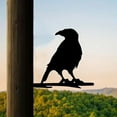 thumbnail image 3 of 11.02×8.3 Inches Crow on Branch Steel Silhouette Metal Wall Art Outdoor Home Garden Yard Patio Outdoor Statue Stake Decor Perfect Gift Decoration, 3 of 6