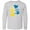 AC-Heather Grey, variant on Inktastic Down Syndrome Awareness with Handprints and Hearts Blue and Yellow Long Sleeve Youth T-Shirt