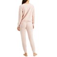 thumbnail image 3 of FAMILY PJs Sets Pink Stretch Printed Long Sleeve Crew Neck Lounge Sleepwear  Size M, 3 of 3