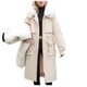 thumbnail image 2 of Parkas de manga larga para mujer, chaqueta de algodón cálida de manga larga para otoño e invierno, abrigo de mujer, 2 of 7