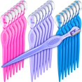 thumbnail image 1 of 21 Pieces Eyebrow Razors Shaver Facial Razor Multipurpose Face Trimmers with Precision Cover for Women Makeup Face Care Tools (Rose Red, Blue, Purple), 1 of 5