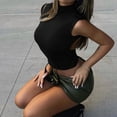 thumbnail image 1 of Camiseta De Verano Para Mujer Backless Tank Top Navel Exposed Casual Spicy Girl Traje de calle (Negro XL) Cgtredaw Para estrenar, 1 of 5