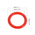 thumbnail image 2 of Unique Bargains 1.1' OD 0.8' ID Loose Leaf Rings Binder Ring Plastic for Book DIY Scrapbook Notebook, Red 50 Pack, 2 of 5