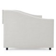thumbnail image 6 of Full Size Daybed with 2 Storage Drawers, Button Tufted Upholstered Sofa Bed with Nail Head Trim, Daybed with Arms for Bedroom Living Room, Beige, 6 of 7