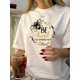 thumbnail image 1 of Vintage Chic Geometric Print Tee - Soft, Breathable Polyester, Machine Washable, Short Sleeve, Round Neck, Casual Fashion Top for Women, 1 of 6