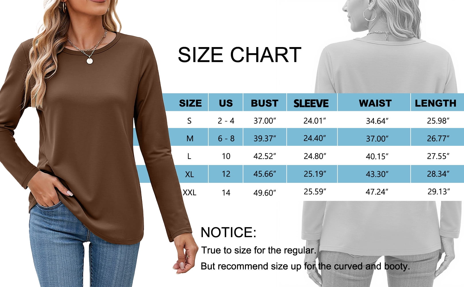 MOSHU 3 Pack T Shirts for Women Crew Neck Long Sleeve Womens shirts Casual Loose Fit Fall Tops