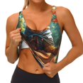 thumbnail image 3 of Balery Maple Meditating Bear Pattern Racerback Sports Bras for Women - Padded Seamless High Impact Support for Yoga Gym Workout Fitness-X-Large, 3 of 8