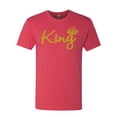 thumbnail image 2 of Wild Bobby, King Gold Script, Pop Culture, Men Premium Tri Blend Tee, Vintage Red, XX-Large, 2 of 4