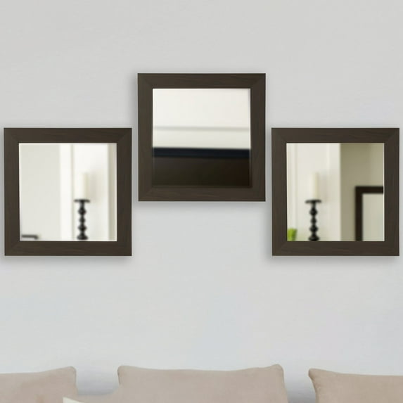 Rayne Mirrors Emerson Addison Sterling Square Wall Mirror - Set of 3
