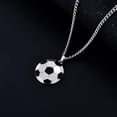 thumbnail image 3 of Dorunmo Soccer Necklace 925 Sterling Silver Soccer Ball Pendant Sport Charm Necklace Soccer Jewelry Gifts for Men Women Soccer Lovers, 3 of 6