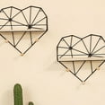 thumbnail image 6 of TEHAUX Black Heart Shape Iron Storage Rack for Home Decoration Easy Install Wall Hanging Shelf 23.5x23.5x3.5 inches, 6 of 8