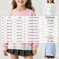 thumbnail image 4 of Gubotare Girls Lace Hem Bow Decor Ribbed Long Sleeve Casual Toddler Tops Ruffled Edge Cute for School Daily Wear Party Outings 5T 6T (Yellow,5-6 Years), 4 of 5