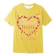 thumbnail image 4 of XEGLSBU Short Sleeve Shirts for Girls 5T Winter Girls Casual Short Sleeve T Shirt Prints Crew Neck Top for Play School Wear Yellow Size 11-12 Years, 4 of 4