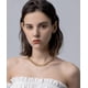 thumbnail image 2 of Collar LILIE&WHITE con cadena de oro grueso, eslabones cubanos, 9 mm, 17+3 pulgadas, 2 of 6