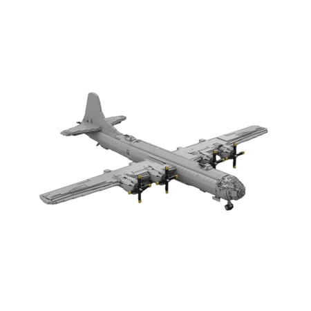 MOC 1:35 Scale Super-fortress Fighter B-29 Long Ranger Bombear Building Blocks Set Wars Airplane Battle Plane Model Bricks Toy Gift
