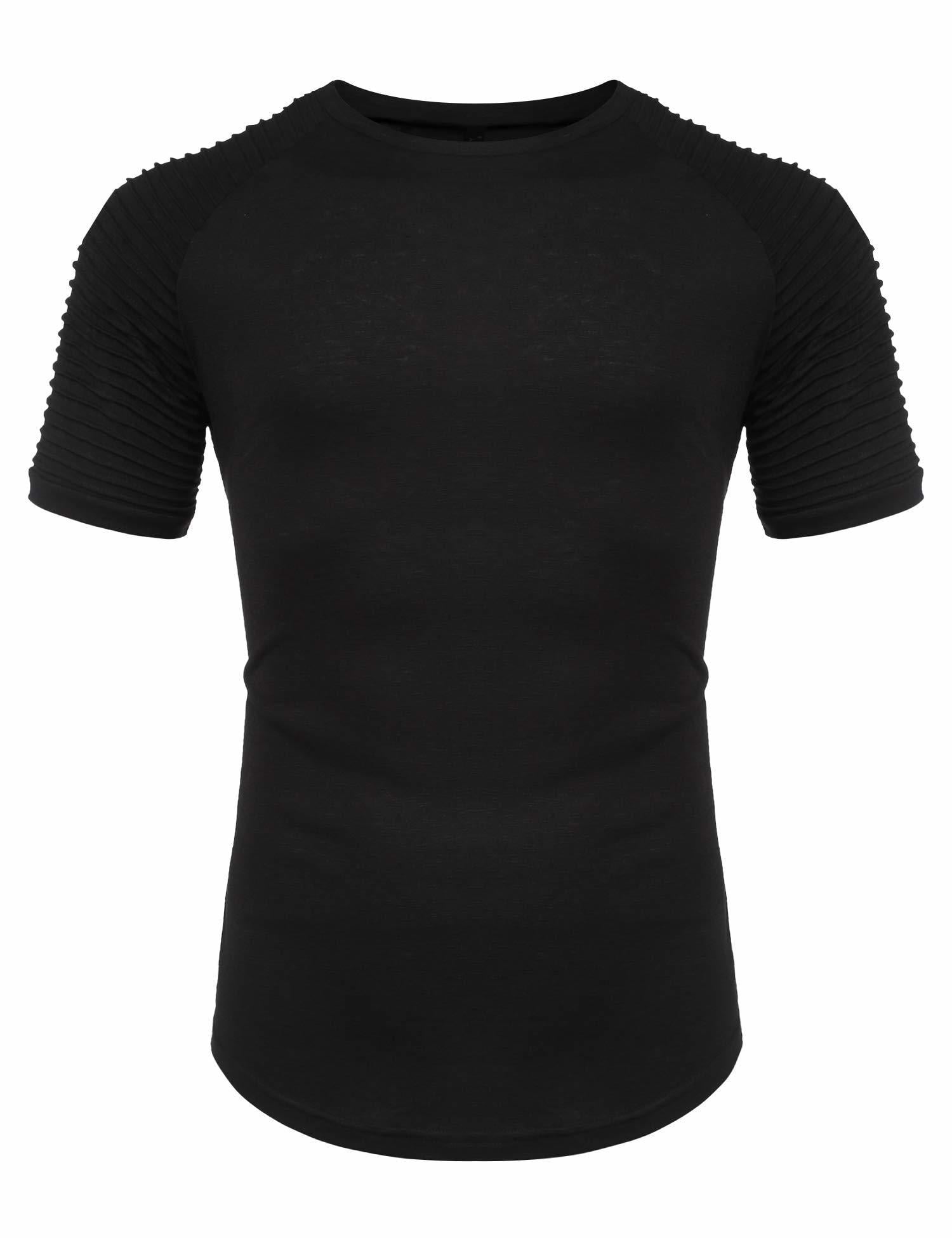 COOFANDY Mens Gym Workout Casual Short Sleeve Slim-Fitted T Shirt