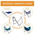thumbnail image 3 of Universal Double Hammock Stand Only - Fits 9-14 ft Hammocks, Heavy-Duty Metal Hammock Stand for Outside, -Pound Capacity - Black, 3 of 9