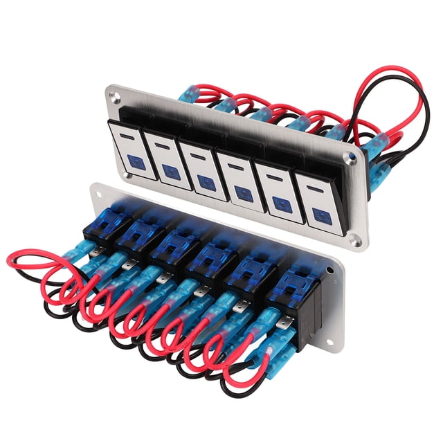 Panel de Interruptor de Balancín, Panel de Interruptor de Palanca de LED Azul Impermeable Para El Automóvil para UTV para Bote