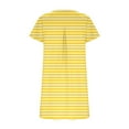 thumbnail image 4 of QLEICOM Women's Summer Casual Tshirt Dresses O Neck Short Sleeve Loose Dress Sundress with Pockets Yellow A XXL, US Size: 12, 4 of 4