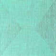 thumbnail image 1 of Ahgly Company Indoor Square Oriental Turquoise Blue Industrial Area Rugs, 4' Square, 1 of 4
