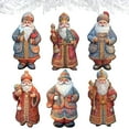 thumbnail image 2 of Santa Decorative Wooden Clip-on Ornaments Set of 6 by G. Debrekht - Christmas Decor - 8090032C-S6, 2 of 11