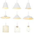 thumbnail image 5 of KAYYELAMP Hanging Light E26 Connection White Metal Lampshade E12 Base 3.2Ft Cord Modern Style Pendant Light Replacement Downlight for Kitchen Island Loft(No Bulb), 5 of 5