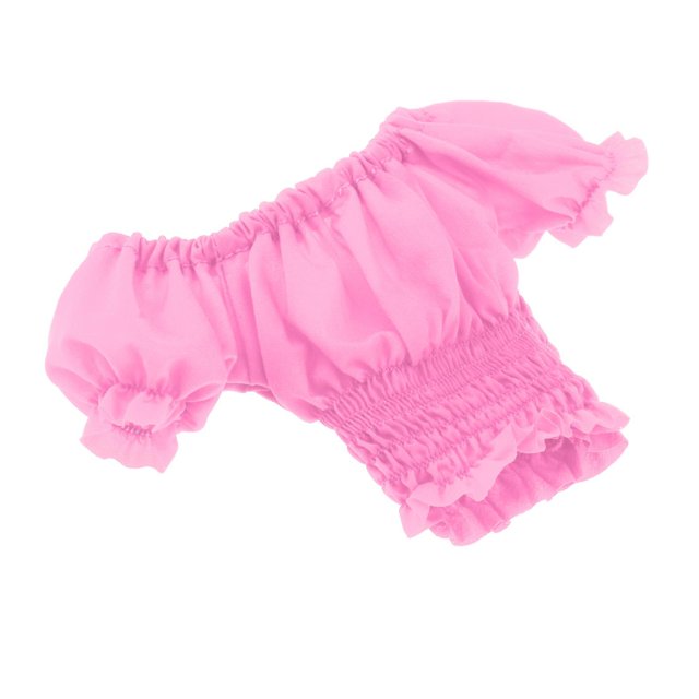 1/6 camiseta femenina con mangas abullonadas ajustadas para de acción de Rosa roja G Zulema miniatura de manga corta