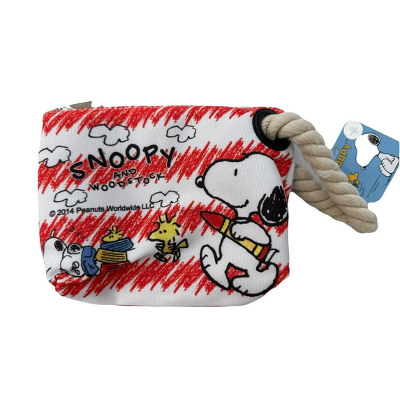 Peanuts Snoopy canvas cosmetic bag wristlet