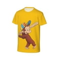thumbnail image 3 of Curious George Novelty Shirt for Boys 3D Printed T-Shirt Fashion Tees Cool Merch for Kids, 3 of 5