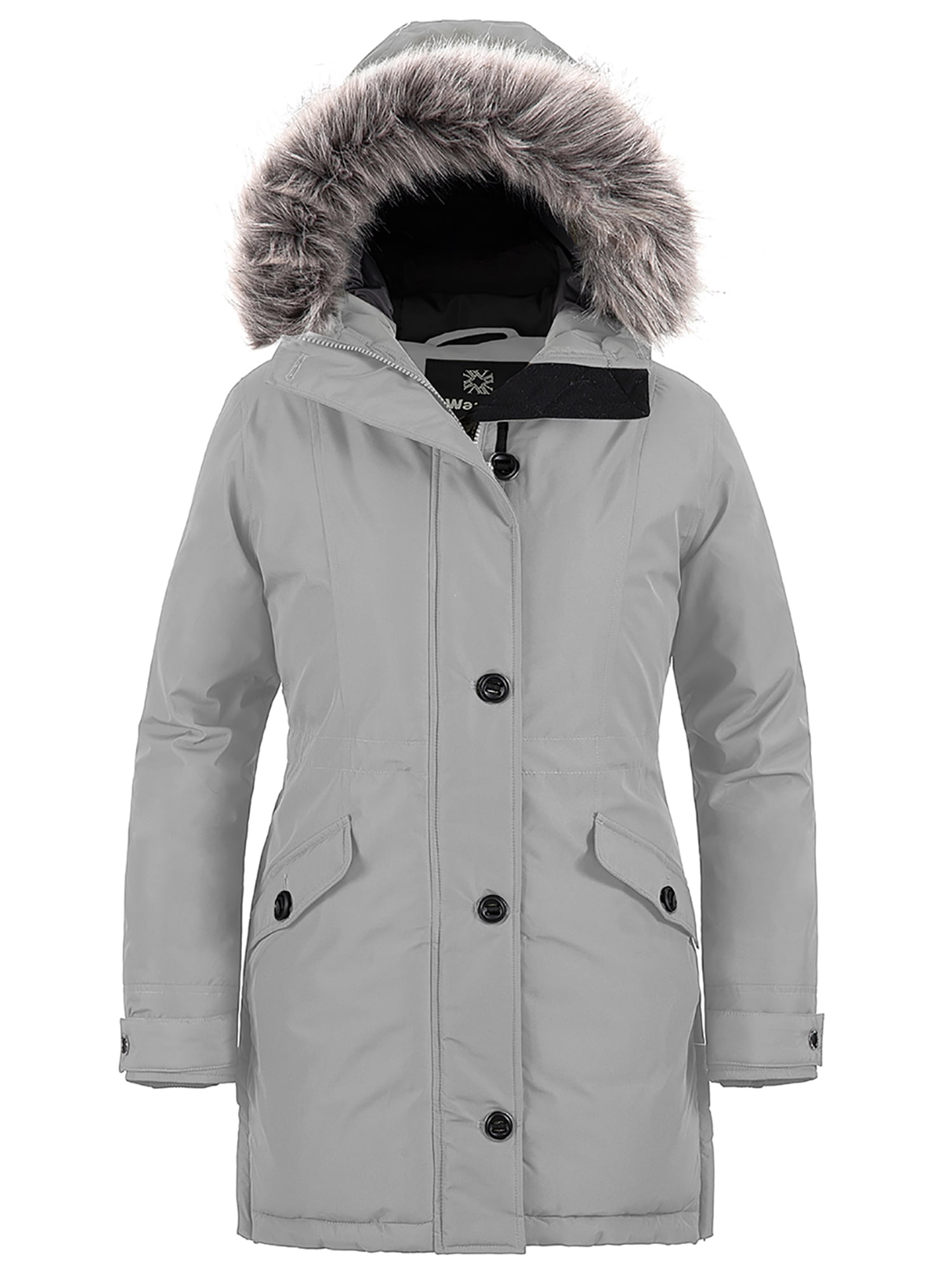 Wantdo Women's Winter Jacket Warm Puffer Coat Hooded Winter Parka ...
