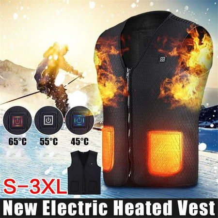 Heating Electric Vest Heated Jacket Cold-Proof Heating Clothes Washable (Battery Not Included) (Best Heated Jacket 2019)