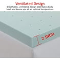 Mattress Topper 2 Inch Memory Foam Mattress Topper, Gel Infused