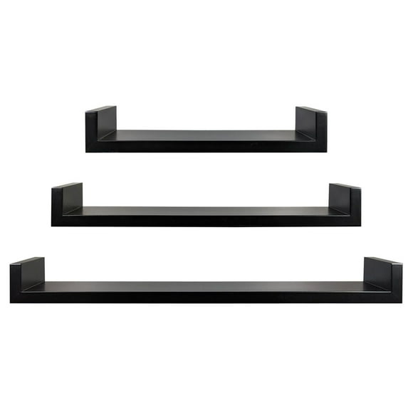 3PC U SHELF SET BLACK