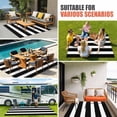 thumbnail image 4 of Black Striped Outdoor Rug for Patio/Deck/Porch, Non-Slip Large Area Rug 5 x 7 Ft, Modern Simple Monochrome Geometric White Indoor Outdoor Rugs Washable Area Rugs, Reversible Camping Rug Carpet Runner, 4 of 8