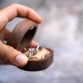 thumbnail image 5 of Wooden Ring Box, Jewelry Box Ring Holder Case Ring Box With Cushion For Wedding Proposal Engagement, 5 of 5