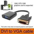 thumbnail image 2 of DVI to VGA Cable Adapter DVI-D 24+1 & DVI-I 24+5 to VGA Male to Female Adapter 1080P Full HD DVI to VGA Cable for HDTV PC Host Laptop Monitor and Projector, 0.2M 8in, 2 of 7