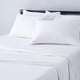 thumbnail image 1 of Juego de sábanas de algodón cómodo de 4 piezas, incluye sábanas planas y bajeras suaves, funda de almohada, Queen, rubor, liso, 1 of 15