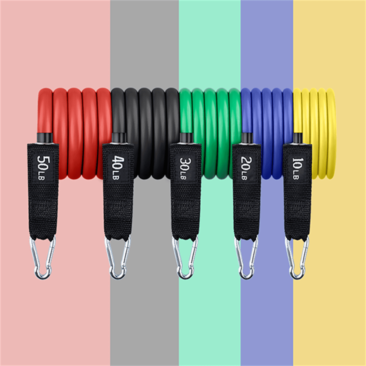 Kepooman 5-Piece Resistance Bands Set, Workout Bands for Resistance Training / Physical Therapy Kepooman 5-Piece Resistance Bands Set, Workout Bands for Resistance Training / Physical Therapy