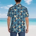 thumbnail image 4 of Bingfone Men's Short Sleeve Button Down Shirts Hawaiian Anchors Printed Beach Shirt, 4 of 7