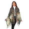 thumbnail image 3 of FORMRS Womens Scarf Winter Soft Long Big Warm Shawls Wrap Tassel Scarves, Ghost in Strawberry Fields, 3 of 9