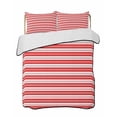 thumbnail image 2 of Boho Red Stripe Twin Size Down Alternative Comforter, Lightweight Comforter Quilt Bedding Set with Pillow Shams Abstract Geometric White Minimalist All Seasons Bed Comforter Duvet Insert 68"x86", 2 of 7