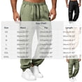 thumbnail image 3 of Muscularfit Cargo Men Pants Outdoor Hiking Joggers Sports Pants Elastic Waist Mens Casual Pants Yellow Low Rise Taper Active Fit Size L, 3 of 5